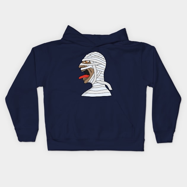 A scary screaming mummy Kids Hoodie by DiegoCarvalho